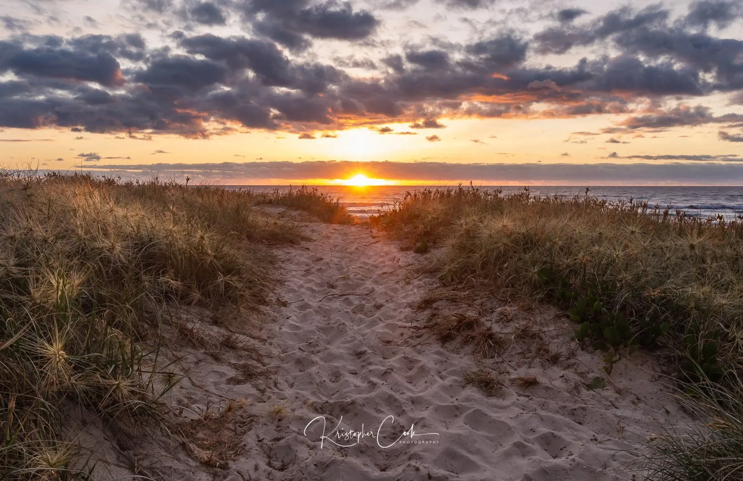 Angels Beach, Ballina, sunrise through the dunes